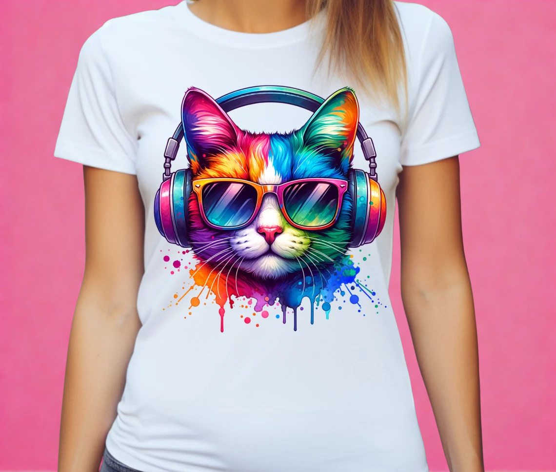 Colorful Cat Tee