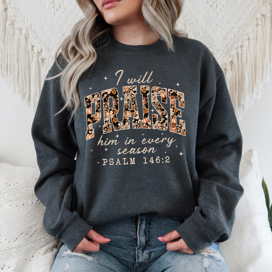 I Will Praise Him in every Season Tee and Sweatshirt