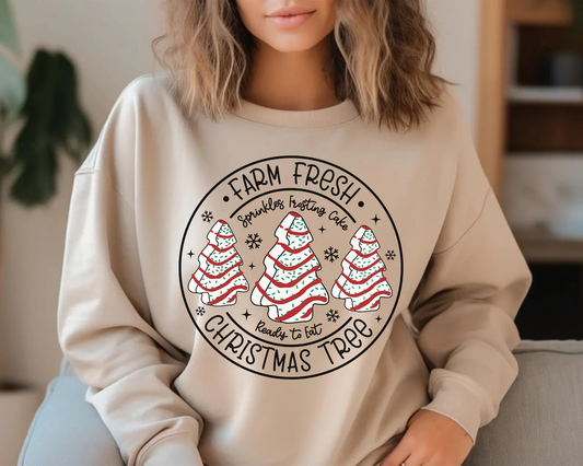 Christmas Tree Cake Farm Tee or Sweatshirt